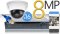 16 CH NVR with 16 4K 8MP Mini Dome Cameras 4K Kit for Business Professional Grade FREE 1TB Hard D...