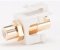 DC-KIRCAG-W-10 RCA Adapter, Female To Female, Gold Plated, White Band - 10 Pack Qty