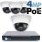 4MP IP PoE 4 Dome Camera Kit (IP2728)