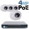 4MP IP PoE 4 Wedge Dome Camera Kit (IP2828)