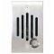 IU-0272C Channel Vision Front Door IU-Single Gang, No Camera, Satin Silver Finish, CAT5 Intercom ...