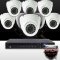 16CH IMAX NVR & Ninja 4 Megapixel IP Eyeball Dome Camera 8 Cam Kit (White)
