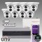 UNIVIEW NVR 8ch, 8mp & (8) 4MP Network IR Fixed Dome Camera Kit
