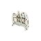 Gray feed through terminal block with 8 mm spacing, 18 amp rated UL current and both ADO and scre...