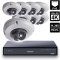 8 Ch 4K GeoVision H.265 DVR with 8 PoE Dome Cameras (EDR4700)