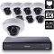 8 Ch 4K GeoVision H.265 DVR with 8 PoE Dome Cameras (EFD4700)