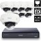 8 Ch 4K GeoVision H.265 DVR with 8 PoE Dome Cameras (EVD5100)