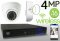 Wireless 4MP IP Eyeball Dome (16) Camera Kit (White)