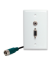Binary B-EZPLATE-VGA-AUD EZ Series VGA and 3.5mm Stereo Integrated Wall Plate, White