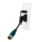 Binary B-EZPLATE-VGA-AUD EZ Series VGA and 3.5mm Stereo Integrated Wall Plate, White